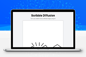 Scribble Diffusion 开源涂鸦 AI 绘画草图变成精致图像源码